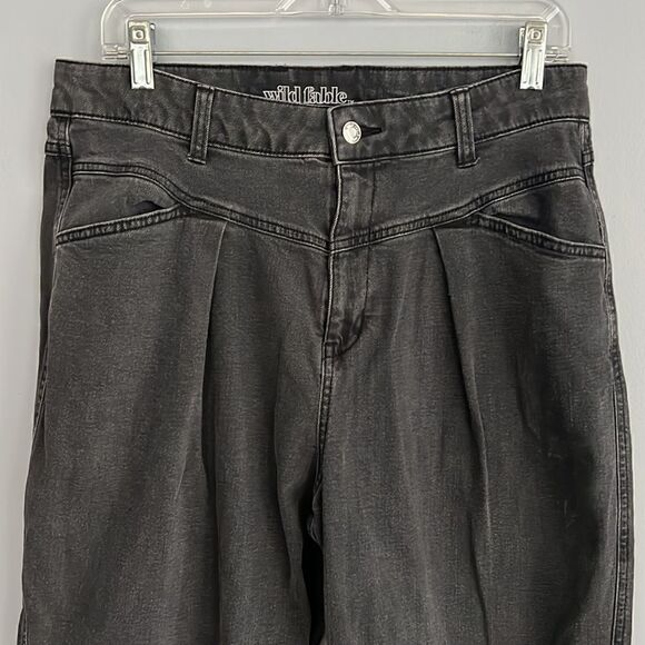 Wild fable women’s size 12 black high rise ankle mom jeans - Picture 2 of 13